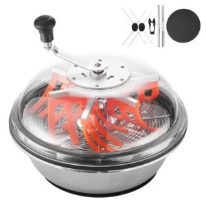 Bud Leaf Bowl Trimmer, 16 in Manual Bud Trimmer, with Sharp Stainless Steel Blades, Visual Cutting, Wet & Dry Hydroponic Cutting Machine, Twisted Spin Cut for Plants Leaves Buds Flowers