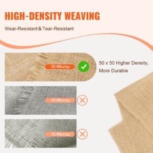 burlap fabric roll 40 x 300 ft 50 x 50 high density wide natural burlap fabric rolls jute fabric burlap tree wrap roll for decor crafts wedding gardening plant tree winter covering 2.jpg