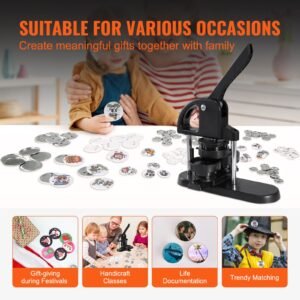button maker 1125228 inch253258mm 3 in 1 pin maker with 300pcs button parts button maker machine with panda magic book ergonomic arc handle punch press kit for children diy gifts 1.jpg