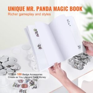 button maker machine 228 inch58mm pin maker with 100pcs button parts ergonomic arc handle punch press kit button maker with panda magic book for children diy gifts and christmas 5.jpg