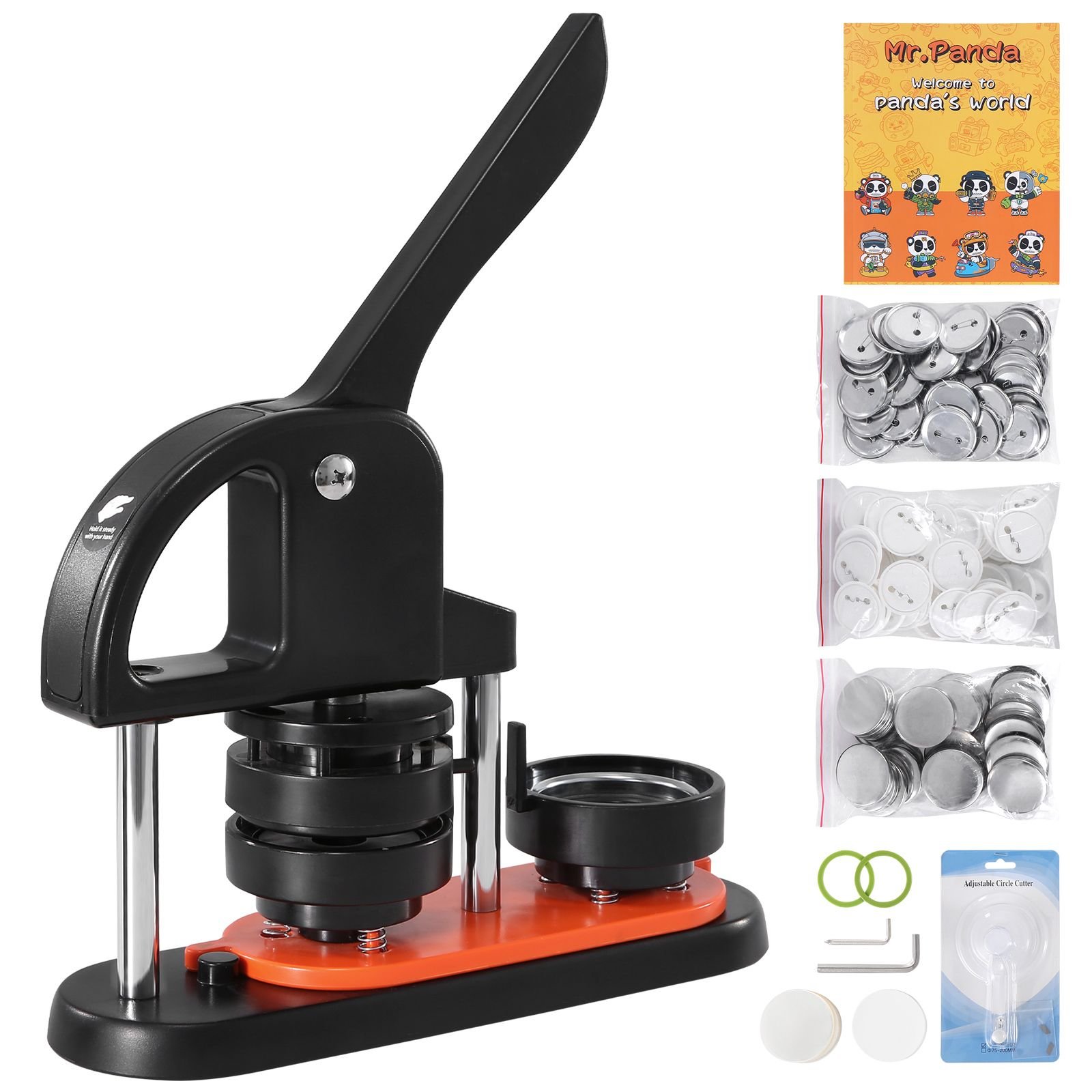 button maker machine 228 inch58mm pin maker with 100pcs button parts ergonomic arc handle punch press kit button maker with panda magic book for children diy gifts and christmas.jpg