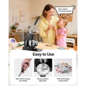 button maker machine 3 in pin maker machine with 500pcs button parts circle cutter hex wrenches and magic book ergonomic handle for diy badges personalized pins and key chains black 3.jpg