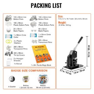 button maker machine multiple sizes 125225 inch badge punch press kit children diy gifts pin maker button making supplies with 500pcs button parts circle cutter magic book 4.jpg