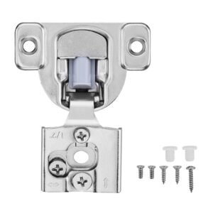 Cabinet Hinges, 40 Packs Partial Overlay Kitchen Cabinet Door Hinges, 105 Degree Opening Angel Soft Close Concealed Cupboard Hinges for Framed Cabinet Type, with Mounting Screws