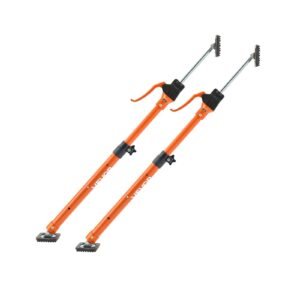 Cabinet Jack Support Pole, 2-Pack, 25.4-45.3 Inch Steel Telescopic Quick Support Rod, Adjustable 3rd Hand System up to 220 lbs Capacity for Installing Cabinets, Lifting Drywall, Cargo Bars