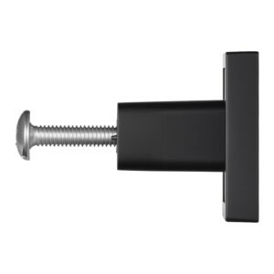 cabinet knobs, 10 pack, 1.18 inch black zinc alloy drawer pulls & door handles, square kitchen solid knobs dresser handles, cupboard hardware with screws for bathroom closet cabinets drawers