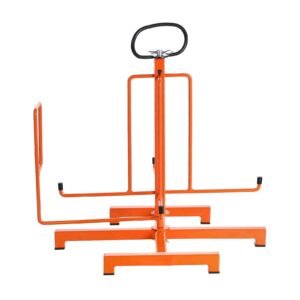 Cable Dispenser, Floor or Stud Mounted, Wire Spool Rack, Portable Wire Rack Dispenser with Anti-Slip Metal Handle for Wiring Transport, Swivel Eyelet, for Electrical, Industrial and Retail Use