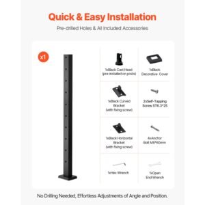 cable railing post 36x1x2 inch level deck stair posts 1 pack stainless steel cable handrail post pre drilled pickets with mounting bracket stair railing kit black 1jzlgzxhs914lza6x001v0 3.jpg