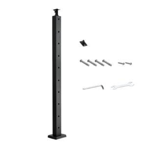 cable railing post 36x1x2 inch level deck stair posts 1 pack stainless steel cable handrail post pre drilled pickets with mounting bracket stair railing kit black 1jzlgzxhs914lza6x001v0 5.jpg