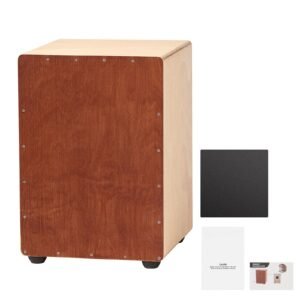 Cajon Box Drum Wooden Birchwood Percussion Instrument Bass Drum with Snare Wires