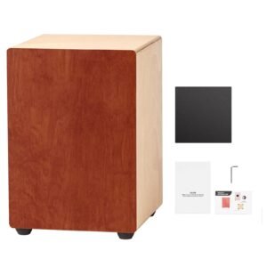 Cajon Box Drum Wooden Percussion Instrument Drum with Guitar Strings Birch Wood