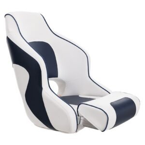 Captain Bucket Seat Boat Seat, Flip Up Boat Seat, with Thickened Sponge Padding, Flip-up Bolster Boat Captain Chair for Fishing Boat, Sightseeing Boat, Speedboat, Canoe, 1-Piece