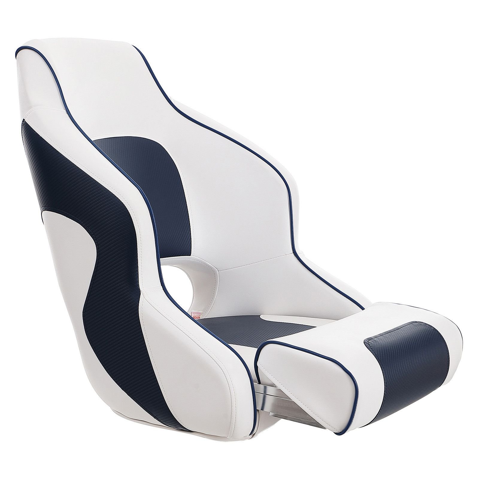 captain bucket seat boat seat, flip up boat seat, with thickened sponge padding, flip up bolster boat captain chair for fishing boat, sightseeing boat, speedboat, canoe, 1 piece