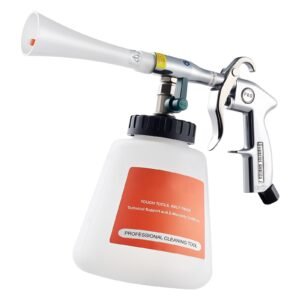 Car Cleaning Gun, 6-9.2 Bar High-Pressure Air Blow Gun with 2 Set Nozzles & 1L Liquid Bottle, Vortex Cleaning Gun, Quickly Blasts Dirt and Dust from Surface, Work with 1/4 NPT Air Compressor