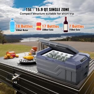car refrigerator 12 volt car refrigerator fridge 15 l single zone portable freezer 4 68 f adjustable range 1224v dc and 100 240v ac compressor cooler for outdoor camping rv 1.jpg