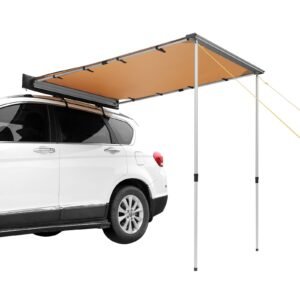 car side awning large 66 x 82 shade coverage vehicle awning pu3000mm uv50 retractable car awning with waterproof storage bag height adjustable suitable for truck suv van campers 4.jpg