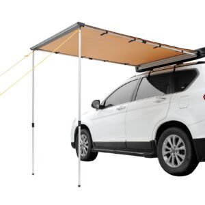 car side awning large 66 x 82 shade coverage vehicle awning pu3000mm uv50 retractable car awning with waterproof storage bag height adjustable suitable for truck suv van campers 5.jpg