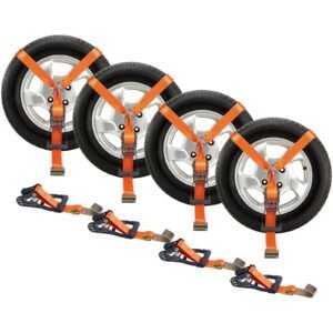 car tie down straps kit lasso style 2 x 120 tire straps 5512 lbs working load 11023 lbs breaking strength with flat hooks for passenger car atv motorcycle van suv utv trailer 4 pack.jpg