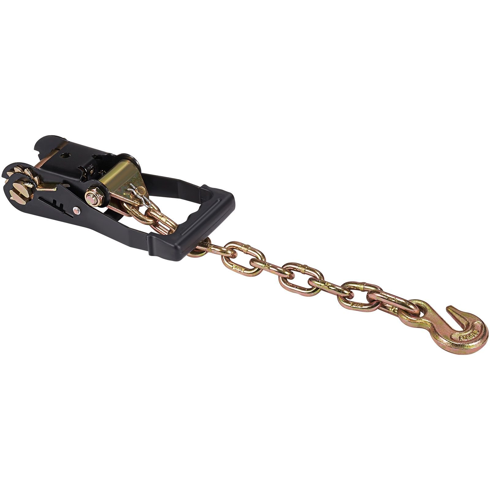car tie down with chain anchors lasso style 2120 tire straps 5865 lbs working load 11023 lbs breaking strength with heavy duty ratchets for passenger car atv suv utv truck 4 pack.jpg