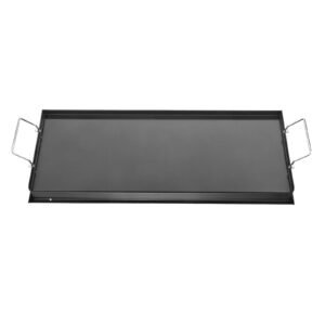 Carbon Steel Griddle, 32x14 inch Universal Flat Top Rectangular Plate, Gas Grill Griddle for BBQ Grill, Teppanyaki, Portable Family Cookware with Handle, for Camping Tailgating Party