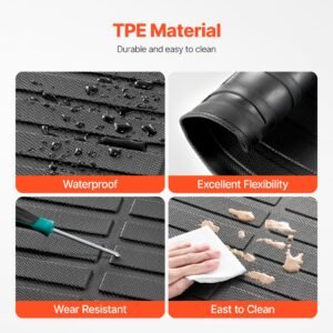 cargo mats compatible chevrolet tahoe & gmc yukon 2021 2024, custom fit tpe cargo liner set for suvs, trunk and rear back seat protector replacement, trunk mat and backrest mats