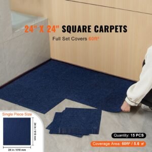 carpet tiles peel and stick 24 x 24 squares self adhesive carpet floor tile soft padded carpet tiles easy install diy for bedroom living room indoor outdoor 15tiles dark blue 1.jpg