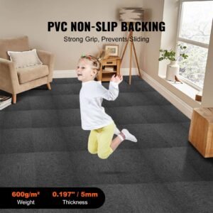 carpet tiles reusable 20x 20 carpet squares with padding attached soft padded carpet tiles easy install diy for bedroom living room indoor outdoor 20 tiles dark gray 4.jpg