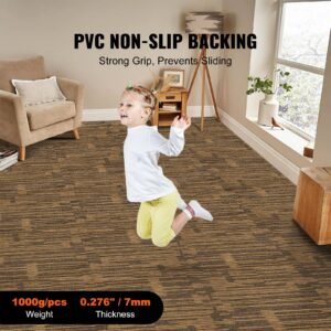 carpet tiles reusable 20x 20carpet squares with padding attached soft padded carpet tiles easy install diy for bedroom living room 12tiles mixed brown 4.jpg