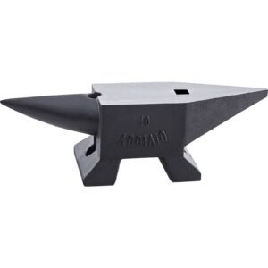 cast iron anvil 22 lbs10kg single horn anvil with large countertop and stable base high hardness rugged round horn anvil blacksmith for shaping bending.jpg