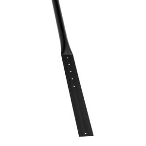 Cast Iron Sign Post, 4 ft Portable Heavy Duty Steel Post Sign Holder with Hard Plastic Base & Wheels, U-Channel Sign Stand for Garden, Courtyard, Farm or Traffic Intersection, Black