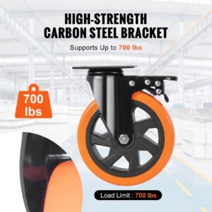 caster wheels 6 inch swivel plate casters set of 4 with security ab locking no noise pvc wheels heavy duty 700 lbs load capacity per caster non marking wheels for cart furniture workbench 3.jpg