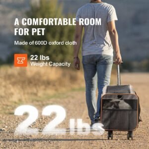 cat carrier with wheels airline approved rolling pet carrier with telescopic handle and shoulder strap dog carrier with wheels for pets under 22 lbs with 1 folding bowl grey 2.jpg