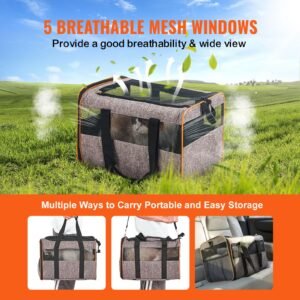 cat carrier with wheels airline approved rolling pet carrier with telescopic handle and shoulder strap dog carrier with wheels for pets under 22 lbs with 1 folding bowl grey 4.jpg