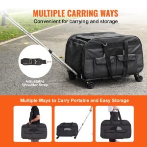 cat carrier with wheels rolling pet carrier with telescopic handle and shoulder strap dog carrier with wheels for pets under 35 lbs with 1 folding bowl black 4.jpg