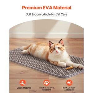 cat litter mat 24 x 15 in double layer litter box mat non slip urine proof litter trapping mats for indoor cats honeycomb design soft on paws washable large kitty mats for floor 5.jpg