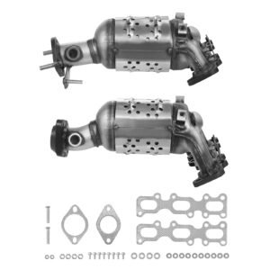 Catalytic Converter, 2 Pack, Compatible with Ford Police Interceptor Sedan Explorer FLEX Police Interceptor Utility Taurus/Lincoln MKS MKT MKZ, 3.5L V6, Front, Left, Right, Replacement OE 30585