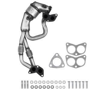 Catalytic Converter, Compatible with Subaru Forester Impreza Legacy Outback/ SAAB 9-2X, 2.5L H4, Front, Replacement OE 16564, Stainless Steel High Flow Converter, for Exhaust Gas Purification