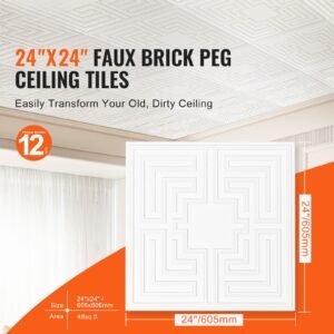 ceiling tiles 12 pack 24 x 24 in drop ceiling tiles premium pvc sheet easy installation cutting plastic glue up ceiling tile ceiling covering for homeoffice decoration white echo pattern 1.jpg