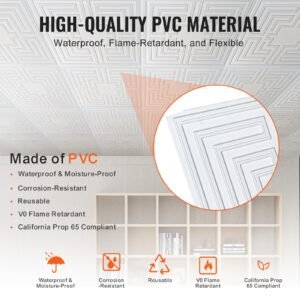 ceiling tiles 12 pack 24 x 24 in drop ceiling tiles premium pvc sheet easy installation cutting plastic glue up ceiling tile ceiling covering for homeoffice decoration white echo pattern 2.jpg