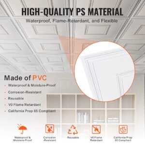 ceiling tiles 12 pack 24 x 24 in drop ceiling tiles premium pvc sheet easy installation cutting plastic glue up ceiling tile ceiling covering for homeoffice decoration white geometric 2.jpg