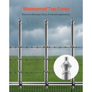 chain link fence extensions, 18 packs 27.4" extension height, galvanized post extender for 1.3" to 1.5" top of fence, u bracket, barbed wire extend arm for privacy, prevent dogs jumping out