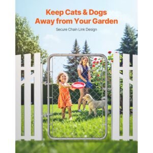chain link fence gate 32 x 46 in adjustable chain link fence panel fit 2 6 ft w x 4 ft h garden fence gate opening rust resistant galvanized fencing gate for farm posts not included 4.jpg