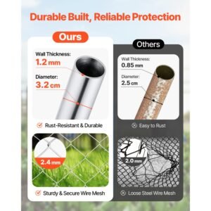 chain link fence gate 72 x 48 in adjustable chain link fence panel fit 22 6 ft w x 6 ft h garden fence gate opening rust resistant galvanized fencing gate for farm posts not included 1.jpg