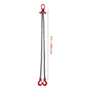 chain sling 38 inch x 6 ft lifting chains with hooks g80 engine chain hoist lifts 11000 lbs5 ton lifting sling chains for engine hoist engine lift chain with 2 leg grab hooks and adjusters 2.jpg