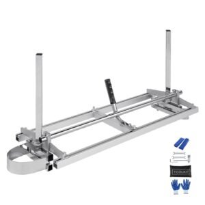 Chainsaw Mill, Portable Sawmill 14"-36" Guide Bar, Galvanized Steel Chainsaw Planking Mill with 0.2"-11.81" Cutting Thickness, Wood Lumber Cross Cutting Saw Mill for Builders and Woodworkers