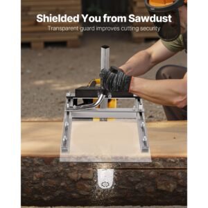 chainsaw mill, portable sawmill fits 16 20 in planking milling bar, lumber cross cutting guide chain saw with shield, 0.2 11.81 in cutting thickness, timber chainsaw mill kit for woodworkers