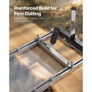 chainsaw mill, portable sawmill fits 16 20 in planking milling bar, lumber cross cutting guide chain saw with shield, 0.2 11.81 in cutting thickness, timber chainsaw mill kit for woodworkers