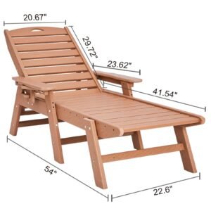 chaise lounge chair 400 lbs weight capacity 6 positions adjustable patio lounge chair outdoor hdpe lounge chair with backrest cup holder for pool poolside deck backyard lawn brown 3.jpg