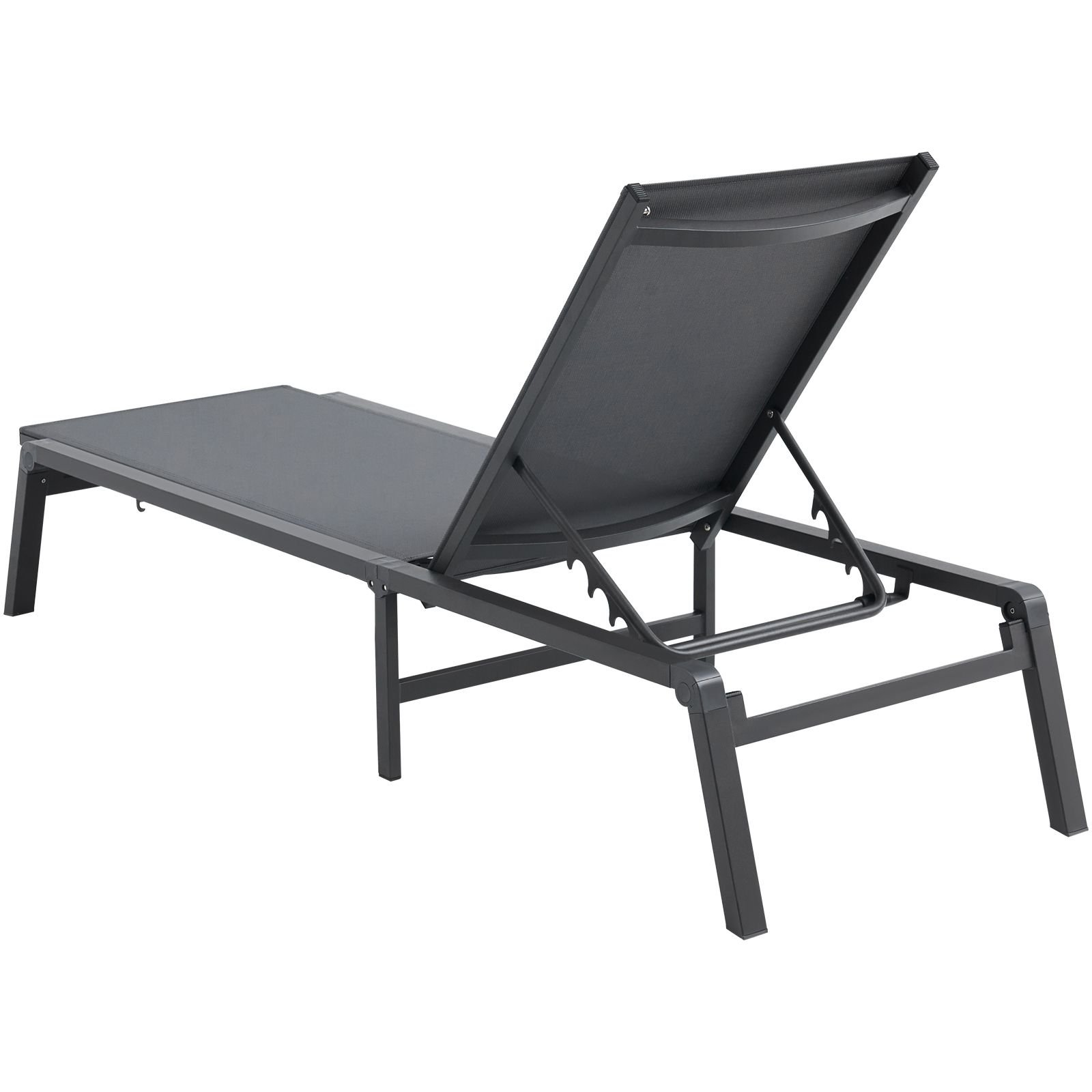 chaise lounge chair outdoor aluminum patio lounge chair with adjustable 5 position folding pool lounge chair recliner and full flat tanning chair for patio beach pool dark grey.jpg
