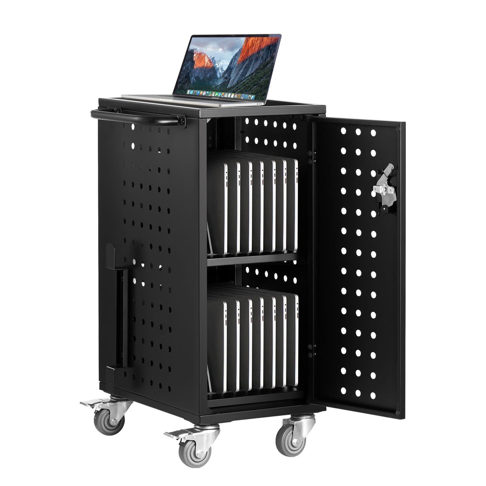 charging cart 16 device mobile charging station up to 156 in screen size office and classroom mobile charging cart for chromebook tablet and laptop.jpg
